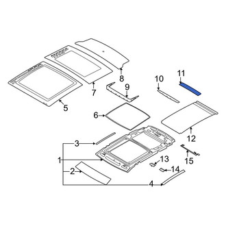 Lincoln OE - Rear Sunroof Molding