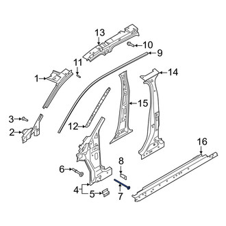 Lincoln OE - Body A-Pillar Bolt