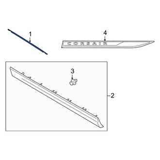 Lincoln OE - Front Right Door Belt Molding