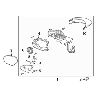 Lincoln OE - Front Door - Outside Mirrors (W/O Signal Lamp)
