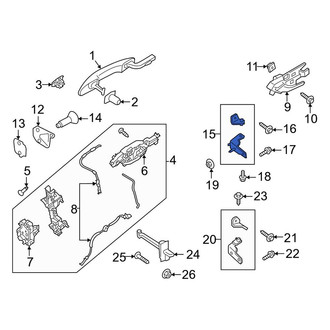 Lincoln OE - Front Left Upper Door Hinge