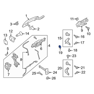 Lincoln OE - Rear Upper Door Hinge Nut