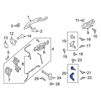 Lincoln OE - Front Left Lower Door Hinge