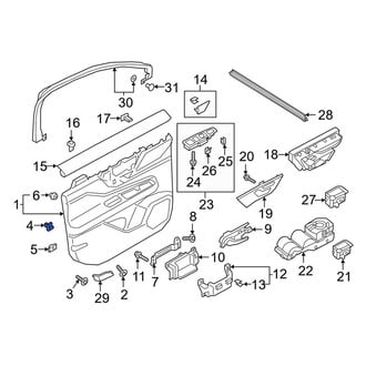Lincoln OE - Door Interior Trim Panel Nut