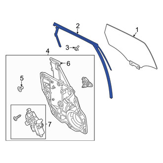 Lincoln OE - Rear Right Window Channel