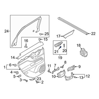 Lincoln OE - Door Window Switch Bezel Clip