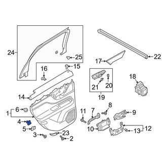 Lincoln OE - Door Interior Trim Panel Nut