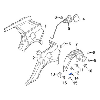 Lincoln OE - Floor Pan Splash Shield Clip