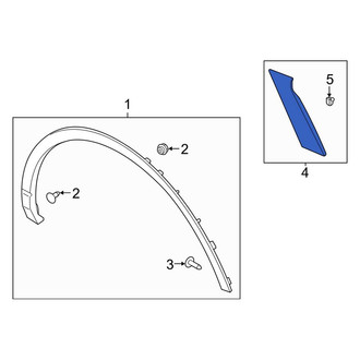 Lincoln OE - Rear Left Upper Wheel Arch Molding