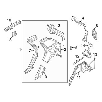 Lincoln OE - Rear Right Inner Quarter Panel