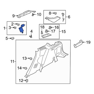Lincoln OE - Left Body C-Pillar Trim Panel