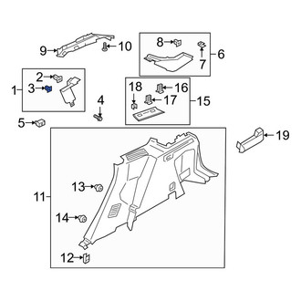 Lincoln OE - Left Body D-Pillar Trim Panel Clip