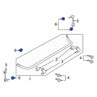 Lincoln OE - Rear Suspension Stabilizer Bar Link Nut