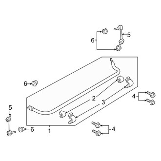 Lincoln OE - Rear Suspension - Stabilizer Bar & Components (FWD)