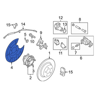 Lincoln OE - Front Left Brake Dust Shield
