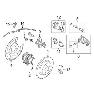 Lincoln OE - Rear Suspension - Brake Components (Base / Reserve AWD)