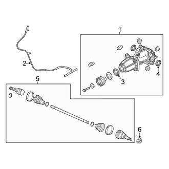 Lincoln OE - Rear Suspension - Axle Components (Base / Reserve AWD)