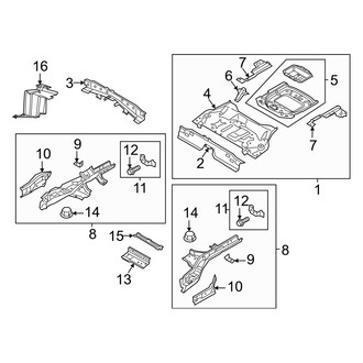 Lincoln OE - Rear Body & Floor - Floor & Rails (2.5L)