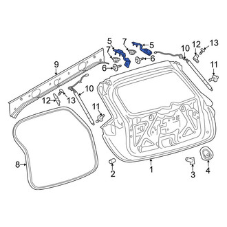 Lincoln OE - Rear Left Liftgate Hinge
