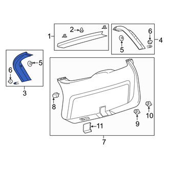 Lincoln OE - Rear Right Liftgate Trim