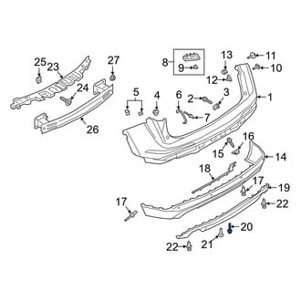 Lincoln OE - Bumper Cover Support Rail Screw