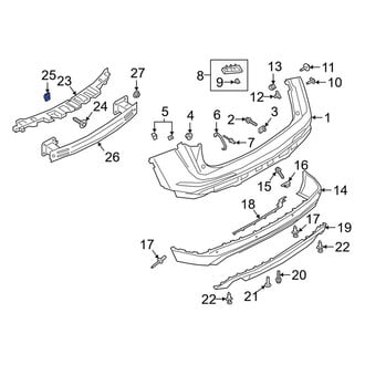 Lincoln OE - Bumper Cover Support Rail Nut