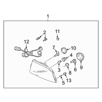 Lincoln OE - Front Lamps - Headlamp Components (Halogen)