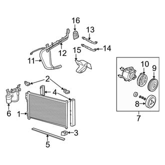 Lincoln OE - Air Conditioner & Heater - Condenser, Compressor & Lines