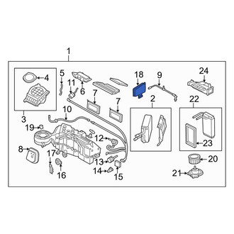 Lincoln OE - A/C Evaporator Core Vacuum Reservoir