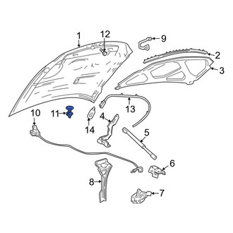 Lincoln OE - Front Hood Stop Buffer