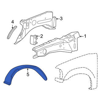 Lincoln OE - Front Right Lower Fender Splash Shield