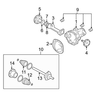 Lincoln OE - Front Suspension - Carrier & Front Axles (Base 4WD)