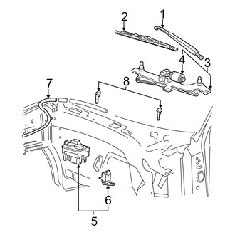 Lincoln OE - Windshield - Wiper & Washer Components