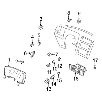 Lincoln OE - Instrument Panel - Cluster & Switches (Base)