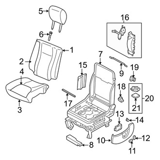 Lincoln OE - Seats & Tracks - Front Seat Components