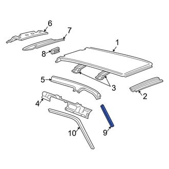 Lincoln OE - Left Roof Drip Molding