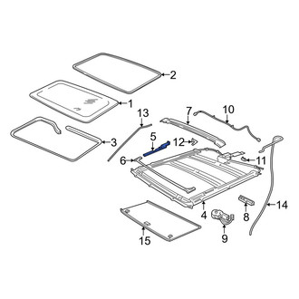 Lincoln OE - Right Sunroof Guide Rail