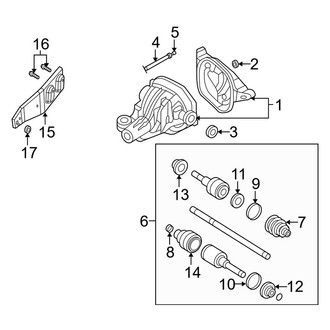 Lincoln OE - Rear Suspension - Carrier & Components (Base)