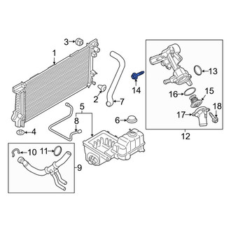 Lincoln OE - Engine Coolant Thermostat Housing Bolt