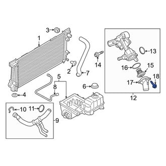 Lincoln OE - Engine Coolant Thermostat Housing Bolt