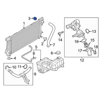 Lincoln OE - Upper Radiator Insulator