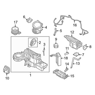 Lincoln OE - Air Conditioner & Heater - Evaporator & Heater Components