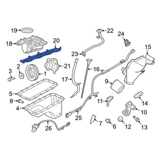 Lincoln OE - Left Engine Intake Manifold Gasket