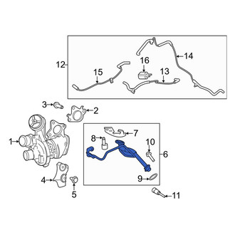 Lincoln OE - Left Turbocharger Oil Line