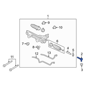 Lincoln OE - Front Inner Steering Tie Rod Nut