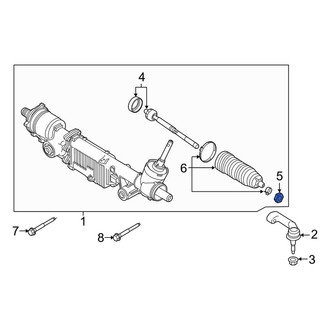 Lincoln OE - Inner Steering Tie Rod Nut
