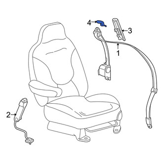 Lincoln OE - Front Seat Belt Retractor Cover