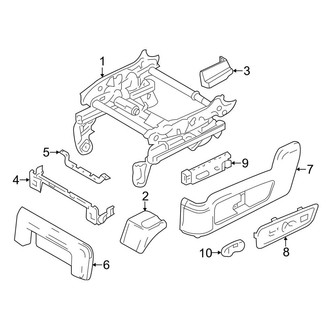 Lincoln OE - Seats & Tracks - Tracks & Components (Front Seat, Passenger)