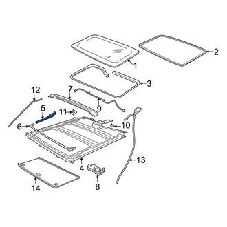 Lincoln OE - Left Sunroof Guide Rail