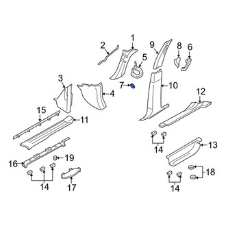 Lincoln OE - Rear Interior Grab Bar Cap